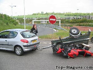 Oups la moto